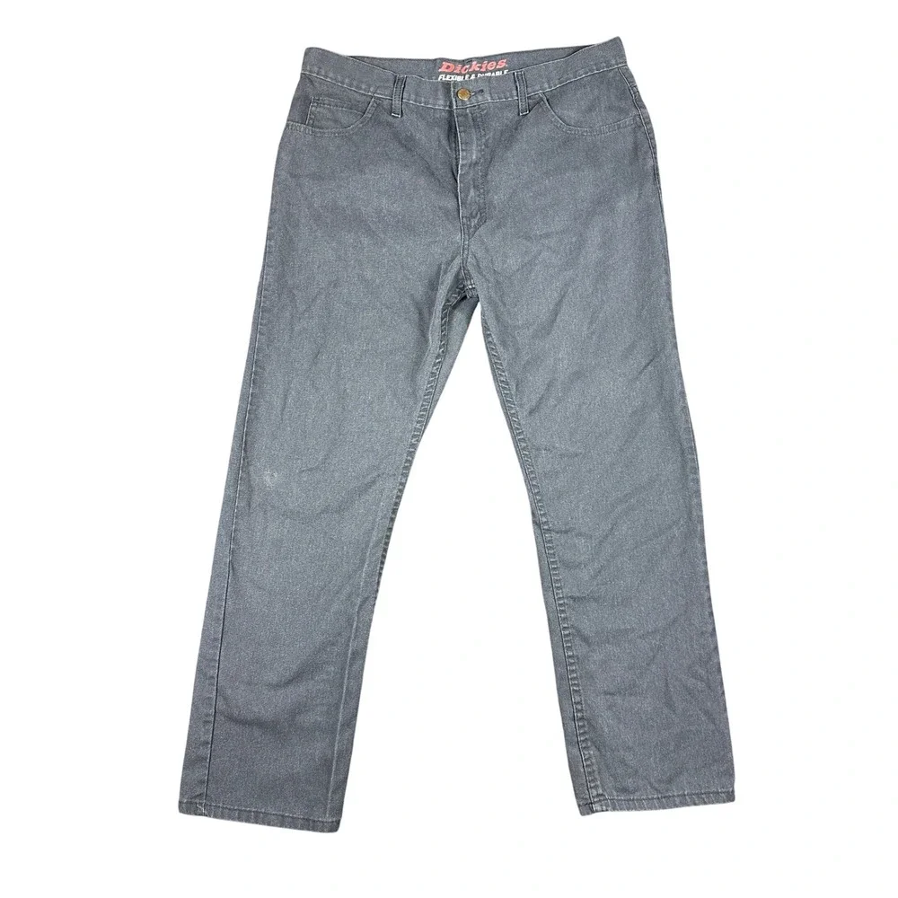 Dickies Flexible Durable Workwear Utility Pants Charcoal Fade Baggy Mens 34x28